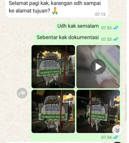 Pengiriman Papan Bunga Selamat Karang Mulya