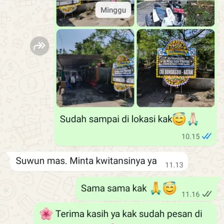 Pengiriman Papan Bunga Duka Karang Mulya
